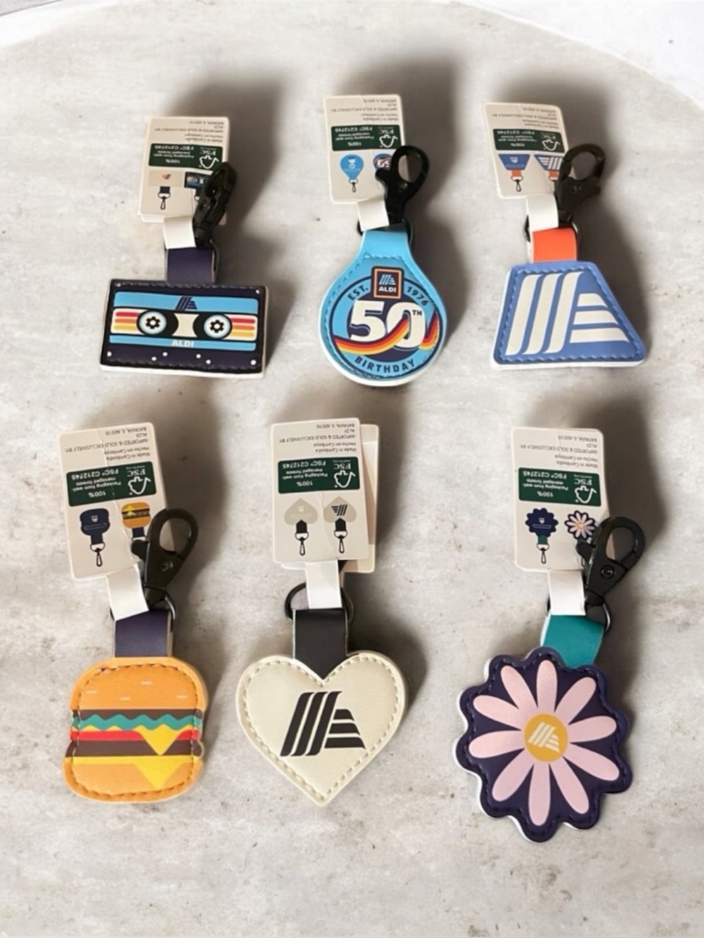 ALDI Quarter Holder Keychain FULL Set 6 pcs